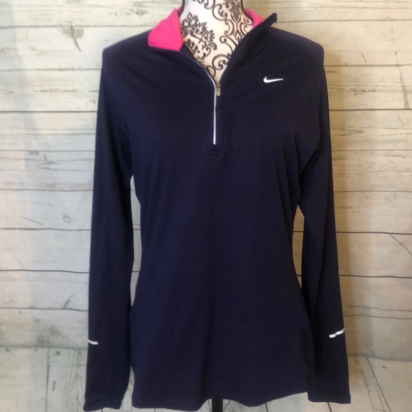 Nike Tops - Nike Dri Fit Dark Purple Pullover L